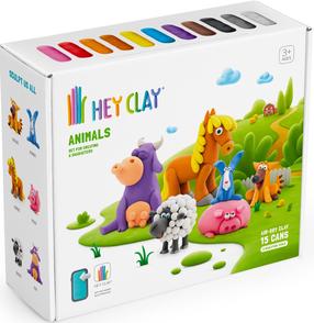 Veidošanas pasta Hey Clay Animals 15012E, 0.535 kg, daudzkrāsaina