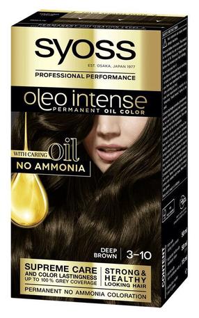 Plaukų dažai Syoss Oleo Intense, 3.10 deep brown sp., 3.10 Deep Brown, 115 ml