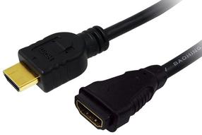 Laidas Logilink HDMI / HDMI HDMI 19 pin female, HDMI 19 pin male, 2 m, juoda sp.