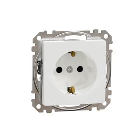 Kontaktligzda Schneider Electric Sedna Design SDD111021, Iezemēta rozete, IP20, balta krās.