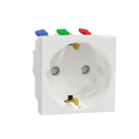 Kištukinis lizdas Schneider Electric NU305718, su įžeminimu, balta sp.