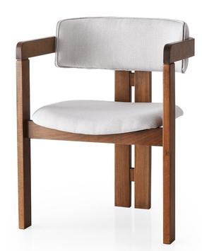 Valgomojo kėdė Kalune Design CO 011 974NMB1709, matinė, kreminė sp./riešuto sp., 49 cm x 58 cm x 76 cm