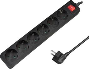 Pikendusjuhe Logilink LPS202B, 1.5 mm², 1.4 m, 6 pesa, lülitiga, must v.