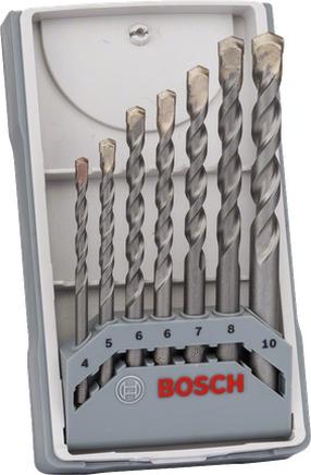 Betono grąžtas, rinkinys Bosch X-Pro Line, betonui, sraigtinis, tiesus, 4 mm x 12 cm