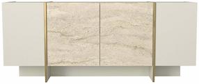 Konsoollaud Kalune Design Veyron, liivakarva pruun v./travertine v., 46.6 cm x 180 cm x 75.5 cm