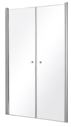 Dušo durys Besco Sinco Due, 90 cm x 195 cm, skaidri sp./chromo sp./skaidrus
