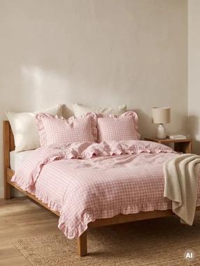 Комплект постельного белья Homla Basic Whisper 245190, розовый цв., 50 x 60 cm, 160 x 200 cm, 3 дет.
