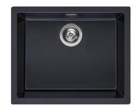Virtuves izlietne Reginox Amsterdam 50, granīts, 56 cm x 46 cm x 20 cm, pure black krās.