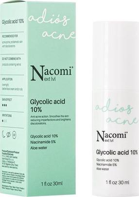 Nakts sejas serums Nacomi Next Level Glycolic Acid 10%, 30 ml
