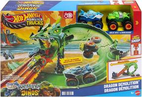 Autotrase Mattel Hot Wheels Monster Trucks Dragon Demolation JGB06, daudzkrāsaina