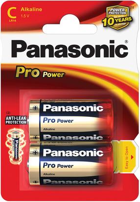 Baterijas Panasonic, C, 1.5 V