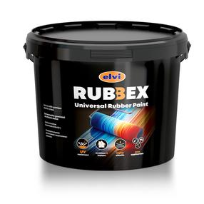 Akriliniai gumos pagrindo dažai Rubbex, balta sp., 1.2 kg