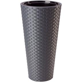 Gėlių vazonas Form Plastic Rattana Slim, plastikinis, Ø 30 cm, pilka sp.