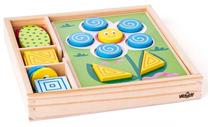 Edukacinis žaislas WOODY Shape Sorting Game, 4 cm, įvairių spalvų, 33 vnt.