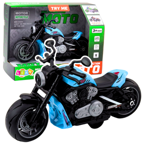 Rotaļu motocikls Lean Toys Multifunction Moto, zila krās.