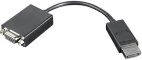Adapteris Lenovo Displayport To VGA Display port male, VGA female, 0.2 m, juoda