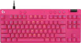 Laidinė žaidimų klaviatūra Logitech G Pro X TKL Rapid 920-013253 Magnetic Analog, Anglų (US), rožinė sp.
