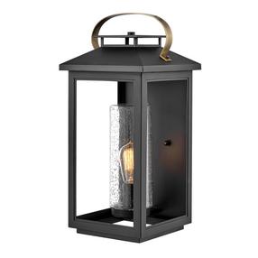 Sieninis lauko šviestuvas Quintiesse Atwater, 60W, E27, IP44, juoda sp., 24.2 cm x 51.8 cm