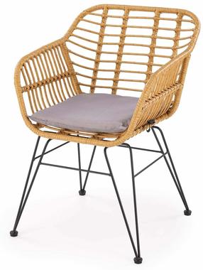 Lauko kėdė K541, ruda sp./juoda sp., 58 cm x 55 cm x 77 cm