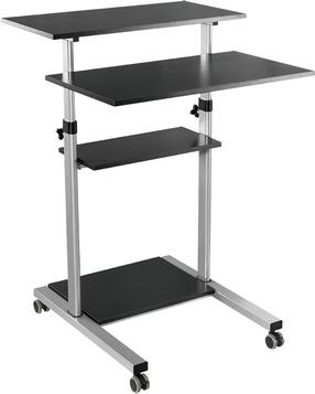 Kirjutuslaud reguleeritava kõrgusega Logilink Mobile Sit-Stand Workstation BP0070, 70 cm x 6.87 cm, 82 - 126 cm, hõbe v./must v.
