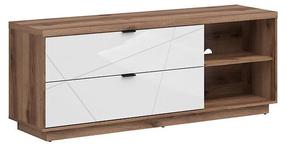 TV staliukas Forn, ąžuolo sp./balta sp., 156 cm x 42.5 cm x 61 cm