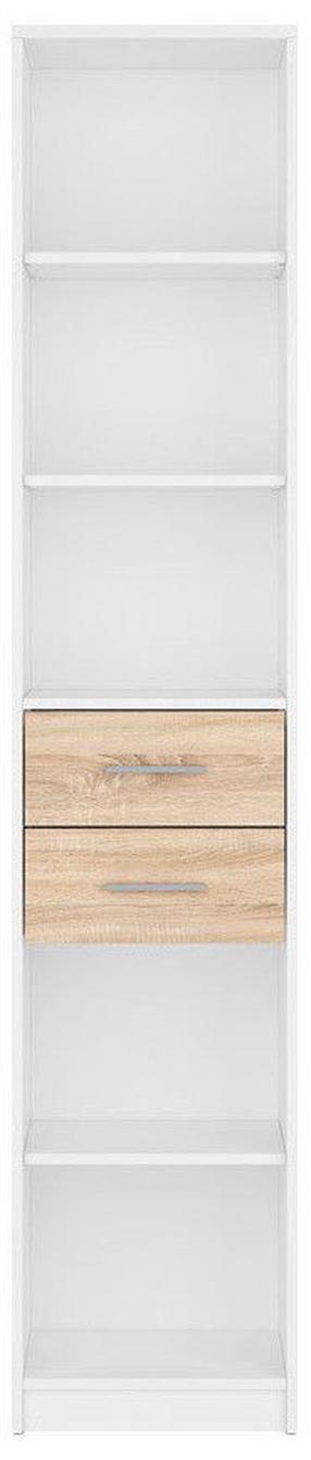 Lentyna Nepo Plus, ąžuolo, 40 cm x 34 cm x 197 cm