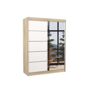Spinta ADRK Limbo 150, balta sp./rusva sp., 58 cm x 150 cm x 200 cm, su veidrodžiu