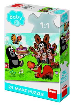 Puzle Dino Mole Celebrates Birthday 35018, 66 cm x 47 cm, 24 gab., daudzkrāsaina