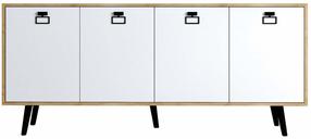 Консольный стол Kalune Design Mirza Modern 180, белый цв./sapphire oak цв., 45 см x 180 см x 80 см