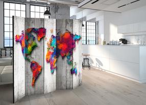 Širma Artgeist Concrete World, įvairių spalvų, 225 cm x 172 cm
