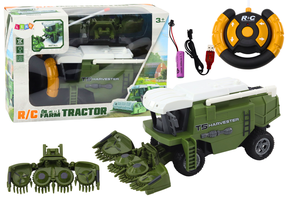 Rc kombain Lean Toys Farm Tractor, roheline v.