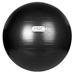 Gimnastikos kamuolys PROfit, juoda sp., 65 cm