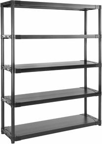 Sandėliavimo lentyna Grosfillex Workline 3.0, 135 cm x 40 cm x 175 cm, 60 kg, juoda sp.
