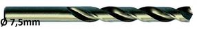 Metalo grąžtas Exact DIN338, metalas, hsse-co5, 7.5 mm