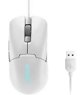 Laidinė žaidimų pelė Lenovo Legion M300s, usb / ps/2 laidas, balta sp.