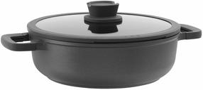 Keptuvė su dangčiu, su rankenomis BergHOFF Stone+, Ø 28 cm, aliuminis/stiklas/silikonas