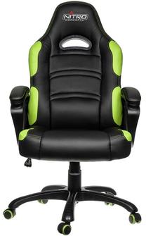 Žaidimų kėdė Nitro Concepts Comfort, juoda sp./žalia sp.