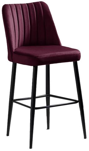 Kėdžių rinkinys Kalune Design Vento 107BCK1109, bordo sp./juoda sp., 45 cm x 49 cm x 99 cm, 4 vnt.