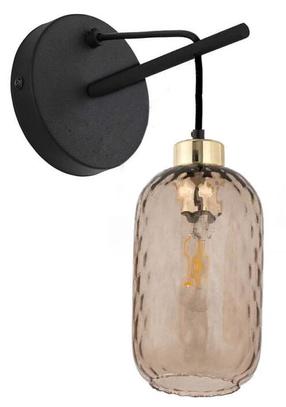 Lampa sienas TK Lighting Pescara, E27, 1 x 15 W, dzintara krās. / melna krās.