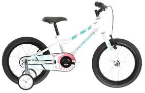Vaikiškas dviratukas su papildomais ratukais, miesto Kross Mini 3.0, balta sp., 16"