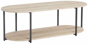 Kafijas galdiņš Home4you Hannes, melna krās./brūngans krās., 120 cm x 52 cm x 40 cm