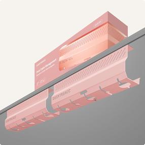Kabeļa turētājs Desktronic, 430 x 100 mm, rozā krās.