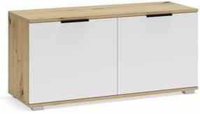 Prieškambario spinta Clif ST-100, ruda/balta, 100 cm x 38 cm x 48 cm