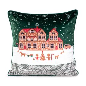 Kalėdinis dekoratyvinės pagalvėlės užvalkalas Homla Lapland 868110, ruda/balta/raudona, 45 cm x 45 cm