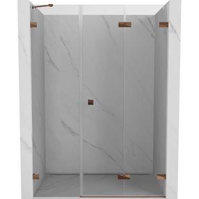 Dušo durys Mexen Lunar-F Right, 150 cm x 200 cm, rausvojo aukso sp./grūdintas