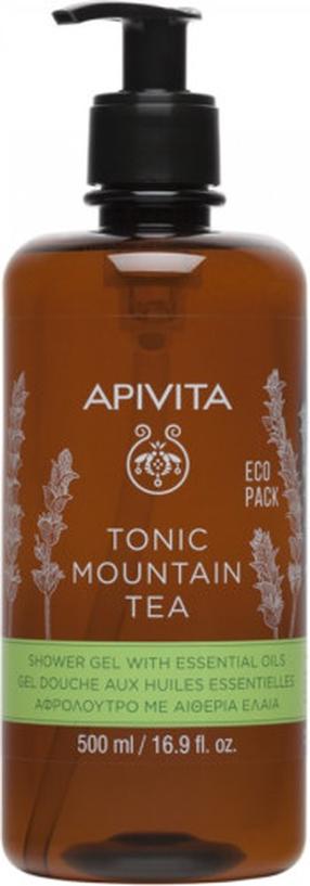 Kūno prausimosi želė Apivita Mountain Tea, 500 ml