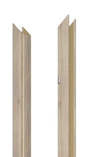 Vertikali durų stakta Domoletti, 209.5 cm x 10 - 14 cm x 2 cm, dešininė, ąžuolo sp.