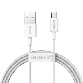 Įkrovimo laidas Baseus Data Cable, Micro USB, 100 cm, balta sp.
