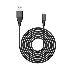 Kabelis Riversong Alpha S, Lightning/USB, melna krās.