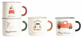  Kalėdinių puodelių rinkinys Homla Bogol 241554, įvairių spalvų, 0.150 l